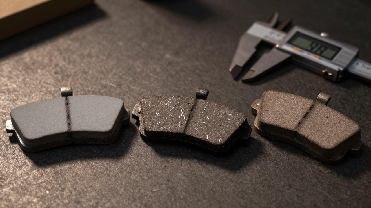Comparison of ceramic, metallic, and organic brake pads